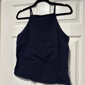 Express Navy High-Neck Tank Top | Size L